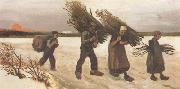 Vincent Van Gogh Wood Gatherers in the Snow (nn04) oil painting artist